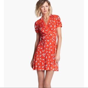 [Juicy Couture] ‘Feather Iris’ Silk Wrap Dress